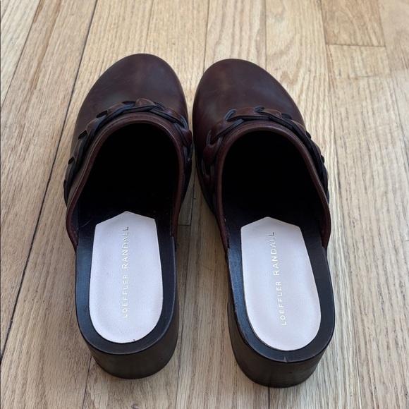 LOEFFLER RANDALL Polina brown Low Braided Clog Size 7.5 - Picture 5 of 7
